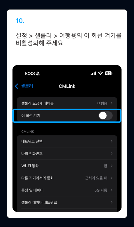eSIM 설치 가이드