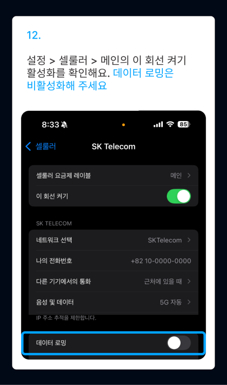 eSIM 설치 가이드